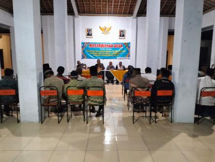 Musyawarah Desa dalam rangka penetapan Anggaran Pendapatan dan Belanja Desa Tahun 2025